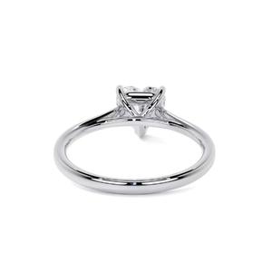 Bijoux en diamant cultivé en laboratoire en forme de coeur IGI Bague de mariage en diamant de laboratoire en or blanc massif 14 carats Couleur F Clarté VS1 - Product Image 5