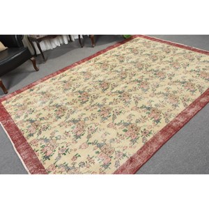พรมขนแกะสไตล์ kilim ขนาดใหญ่6.9 x 10.1ft สีเบจคลาสสิกเป็นมิตรกับสิ่งแวดล้อมพรมเย็บปะติดปะต่อกันสไตล์ตุรกีห้องรับประทานอาหารยางขนาด10มม. - Product Image 5