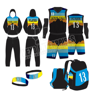 Ensemble d'uniformes de basket-ball bon marché de couleur personnalisée en gros vêtements de sport survêtements de maillot de basket-ball bleu pour femmes - Product Image 3