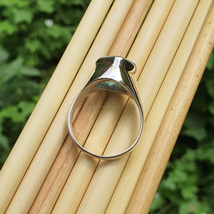 Bague de fiançailles de mariage classique en argent sterling 925 avec calcédoine bleue de taille carrée pour homme, cadeau en vrac en plaqué or - Product Image 6