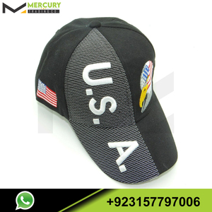 Gorra bordada con letras bordadas en el lateral, bordado con parche, color azul, negro y blanco - Product Image 2