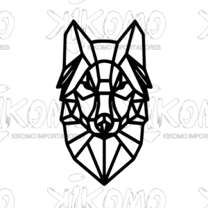 Loup géométrique en MDF noir - Product Image 6