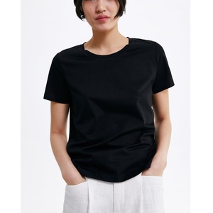 Estilo caliente verano Mujer cuello redondo Camiseta nuevas camisetas de verano moda manga corta suelta estilo de longitud media EXPORTACIÓN DE BD - Product Image 4