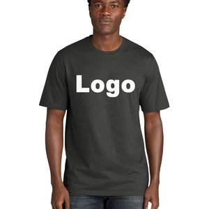 Top vente T-shirt en coton pour hommes à col rond 100% haut de fitness tricoté avec motif solide taille personnalisée vêtements d'été décontractés - Product Image 5