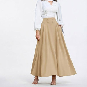 Jupes trapèze tendance pour femmes, tenues quotidiennes, 100% coton, légères, respirantes, écologiques, coupe confortable, propres - Product Image 1