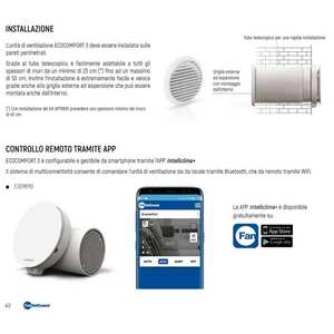 Unidad de Recuperación de Calor WiFi Fantini Cosmi ECOCOMFORT 3 VMC AP 19996 para Sistemas HVAC - Product Image 5