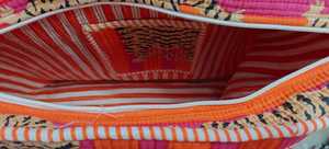 Bolsa de Mano Acolchada, Bolsa de Compras de Algodón Indio, Estampada a Mano, Reversible, Grande, Multicolor, con Estampado de Animales, Ecológica, al por Mayor - Product Image 5