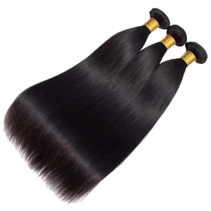 Extensiones de cabello humano indio Virgen sin procesar mechones rectos naturales Temple Raw 100% Pure Remy Hair al por mayor - Product Image 1