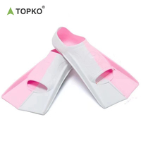 Palmes de natation en silicone de haute qualité TOPKO, entraînement au snorkeling, réglables pour adultes et enfants, chaussons de plongée