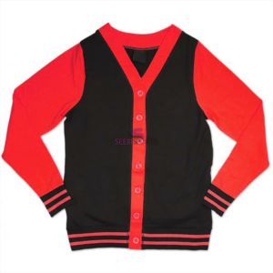 Cárdigan Unisex de estilo universitario Vintage personalizado, suéter de punto suelto con cuello en V, Top universitario con letras Jacquard, prendas de punto universitarias para hombres - Product Image 5