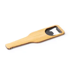 Apribottiglie Personalizzato in Bambù Mirza, Elegante Cavatappi Gadget - Product Image 1