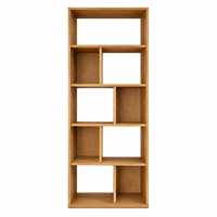 Étagère de rangement verticale multi-niveaux en bois, moderne, gain de place, autoportante, pour salon