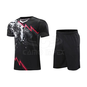 Uniforme de tennis de qualité supérieure avec design personnalisé 100% polyester écologique, vêtements d'entraînement respirants à séchage rapide avec logo avant - Product Image 3