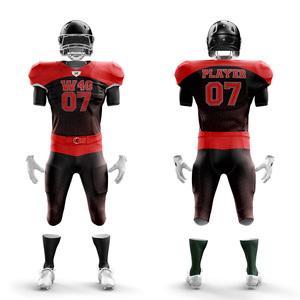 Personalizado W4G 100% poliéster transpirable antibacteriano secado rápido Transferencia de Calor impreso de talla grande conjunto de fútbol americano Unisex - Product Image 3