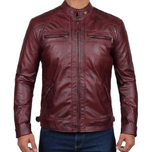 Veste en toile vintage pour hommes de haute qualité Style classique en cuir véritable pour tenues décontractées et formelles - Product Image 1