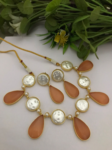 Conjunto de collar de nácar, joyería con pendientes a juego, ligero, amigable con la piel e ideal para bodas, fiestas, uso diario - Product Image 2