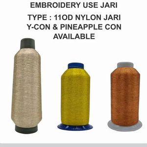 Fil à broder SHREE VIDHATA JARI brillant argenté de type MX 110D pour l'industrie textile, broderie haute vitesse, tricot à la main, tissage - Product Image 2