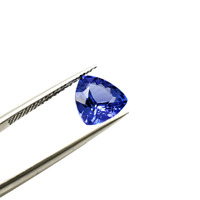 Tanzanite de qualité AAA, taille triligne 9 mm, pierre précieuse brute 2,09 carats, Tanzanite naturelle bleu violet avec certificat IGI, Vendeur en gros