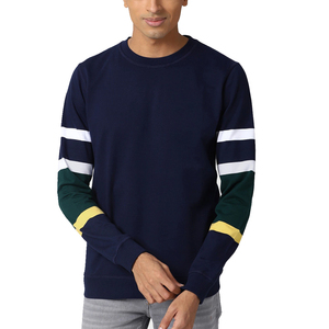 Sudadera de cuello redondo de gran tamaño Unisex para hombre, sudadera con logotipo personalizado bordado French Terry Puloever, sudadera de lana de algodón en blanco para hombre - Product Image 1