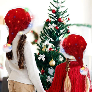 Gorros de punto de alta calidad, decoración de fiesta de Festival, gorro rojo de Navidad, gorro de punto de invierno de lana Unisex, gorro de uso diario con puños alto - Product Image 4