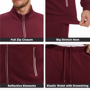 Fabricante otoño Jogger Wear chaqueta pantalones traje deportivo logotipo personalizado diseñador dos piezas Casual chándales conjuntos para hombres - Product Image 5