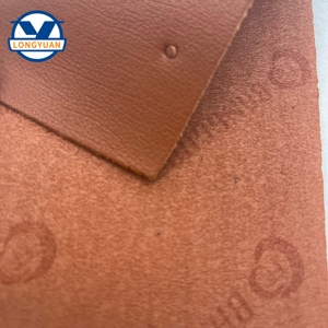 Couro sintético revestido Eco-friendly Matte <span class=keywords><strong>DMF</strong></span>-<span class=keywords><strong>Free</strong></span> Sapatos em relevo fáceis de limpar com Backing Reciclável Impregnação Profunda - Product Image 4