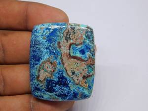 พลอยอะซูไรต์ธรรมชาติ90cts ขนาด40*34มม. อัญมณีหลวมสำหรับทำเครื่องประดับสั่งซื้อขั้นต่ำ100ชิ้น - Product Image 3