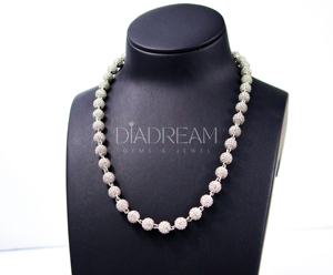 Collar de cadena de bolas de diamante cultivado VVS Clarity Leb de Plata de Ley 925 de moda joyería helada personalizada para mujeres y hombres - Product Image 1