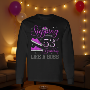Maglietta promozionale a maniche lunghe per il 53° compleanno, stile boss, 53 anni. - Product Image 3