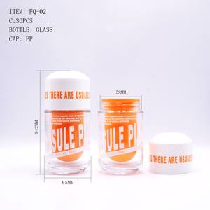 Di alta qualità vuoto trasparente Capsule bottiglie di vetro pillole di vitamina medica compresse flacone per la cura <span class=keywords><strong>della</strong></span> salute integratore di prodotti - Product Image 2