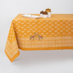 Mantel Artesanal 100% Algodón con Estampado Floral Dabu, Diseño Tradicional, Elegante Cubierta de Mesa con Estampado Floral - Product Image 2