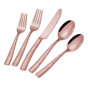 Juego de Cubiertos de Lujo para Restaurante, Cuchara y Tenedor Dorados, Juego de Cuchillos de Oro Rosa, Cubiertos Reales de Lujo - Product Image 4