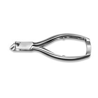Coupe-ongles professionnels de luxe en acier inoxydable de qualité supérieure, robustes, à ouverture large, lame incurvée, double lame pour ongles