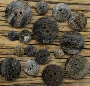 Botones de piel de cuerno de búfalo natural de la mejor calidad con estilo de vástago y decoración de cuentas - Product Image 2