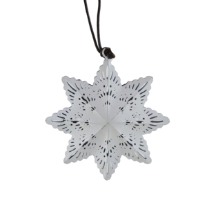 Estrella colgante Metal Estrella Blanca adorno de Navidad artículo de decoración Venta caliente suministros festivos y para fiestas colgante de pared - Product Image 1