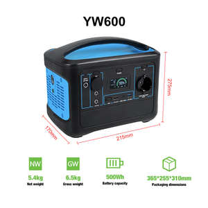 Générateur solaire de secours domestique 600W 500Wh, onde sinusoïdale pure, 100V 220V, port USB type C, station d'alimentation portable - Product Image 2