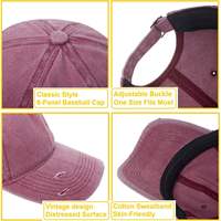 Gorra de Béisbol Vintage de 5 Paneles, de Algodón Lavado, Impermeable, con Efecto Desgastado, Personalizable, Ajustable, de Perfil Bajo, Estilo Deportivo, Unisex
