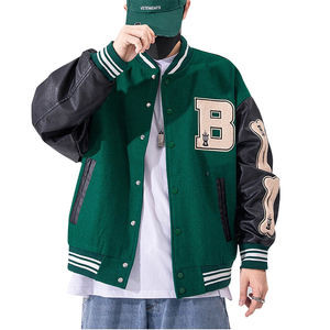 Fabricant OEM, logo personnalisé de haute qualité, veste de baseball pour homme, style universitaire sportif, en toile épaisse, col montant, séchage rapide, motif lettres - Product Image 1