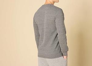 Camisa de gofres de manga larga ajustada para hombre Camiseta suave y cómoda Disponible en BD - Product Image 3