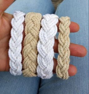 Ivory String Bracelet for <b>Men</b> and Women Cotton Cord Nautical Bracelet String - Trendy - *CUSTOMIZABLE* - Product Image 2