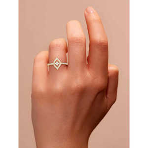 แหวนเพชรทองหรูหราหรูหราและหรูหราในห้องปฏิบัติการ - Product Image 5