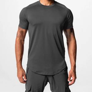 Tops informales atléticos de verano para hombre, camiseta para correr de manga corta de algodón 100%, ropa de calle transpirable de secado rápido de Color sólido - Product Image 4