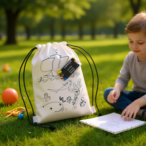 Personalized Promotional <b>Drawstring</b> Sportpacks for <b>Kids</b>-THEA Shoulder <b>Bag</b> - Product Image 3