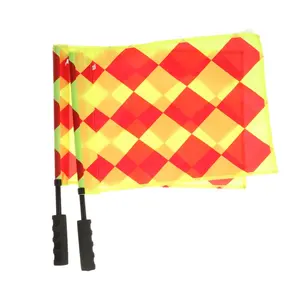 Bandiere d'angolo di alta qualità personalizzate all'ingrosso calcio calcio sport atletico campo campo marcatore arbitro rotante bandiera guardalinee