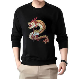 Sweat-shirt pour homme avec strass, style streetwear, manches longues, pull décontracté pour homme tendance - Product Image 1