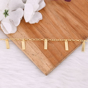 สร้อยคอทองเหลืองชุบทองเหลืองแบบเรียบง่าย สั่งทำได้ตามต้องการ ขายส่ง เครื่องประดับมินิมอล ของขวัญสุดพิเศษ ผู้ผลิตเครื่องประดับขายส่ง - Product Image 6