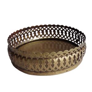 Bandeja de hierro moderna de forma redonda, artesanía de Metal para el hogar, restaurante, granja, precio bajo, proveedor indio, bandeja de servicio y decoración - Product Image 3