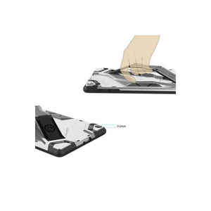 Étui de protection simple en silicone Netzy compatible pour tablette Tab 10.1 (2019) T510 SAFA, coque arrière blanche avec support pour stylet - Product Image 4