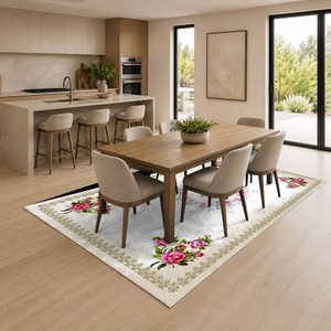 Tapis RUGS DEPOT LXDP-1021 en gros, multicolore, neutre, contemporain, abstrait, imprimé numériquement, lavable en machine, en chenille, antidérapant - Product Image 4