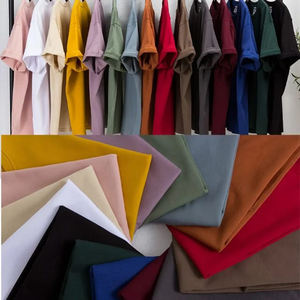 Camiseta extragrande de algodón 100% cómoda de verano para hombre, ropa informal de cuello redondo liso con sublimación hecha de fibra de bambú tejida - Product Image 5